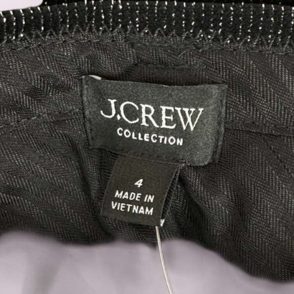J. Crew Black Sequin Straight Leg Pants - Picture 9 of 10